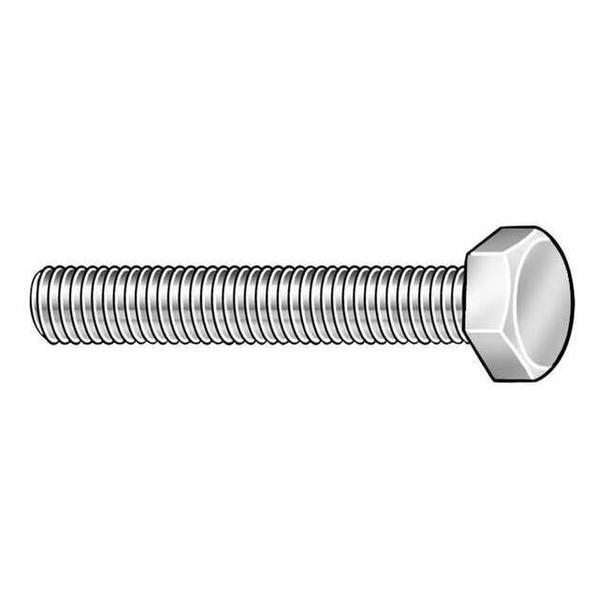 18-8, 3/8"-16 Hex Head Cap Screw, Plain Stainless Steel, 1-3/8 in L, 25 PK