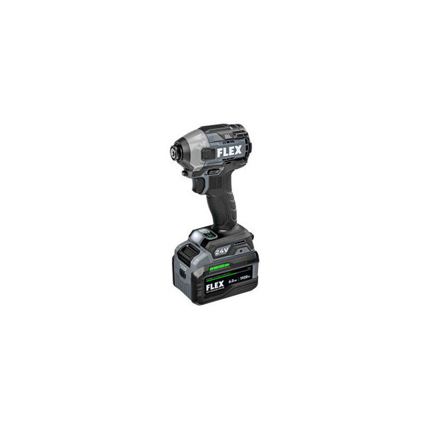 Flex 1/4"" Quick Eject Hex Impact Driver Kit w/ Multi Mode Stacked Lithium Batte