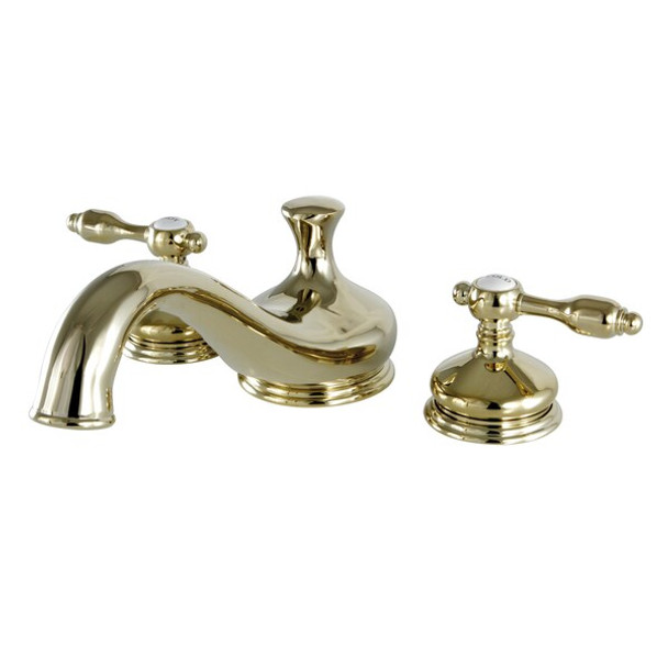 Kingston Brass Roman Tub Faucet, Polished Brass, Deck Mount KS3332TAL
