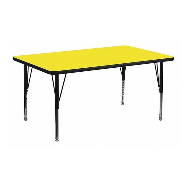 Rectangle Activity Table, Laminate, Yellow