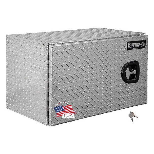 Truck Box,Underbody,Diamond Tread Aluminum,30"W,Silver,5.3 cu. ft.