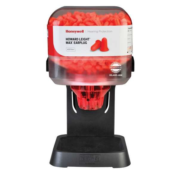 HL400 Earplug Dispenser, Foam, Bell, 33 dB NRR, Uncorded, 400 Pairs Per Pkg