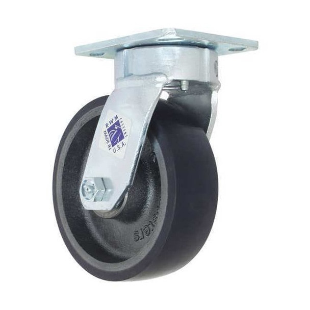 Rwm Kngpls Plt Cstr,Swvl,Poly,6",1230 lb,A 65-UIR-0620-S-42ST