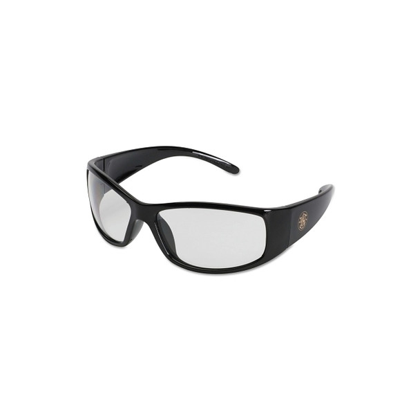 Elite™ Safety Glasses, Clear Polycarbonate Lens, Anti-Fog, Black, Nylon