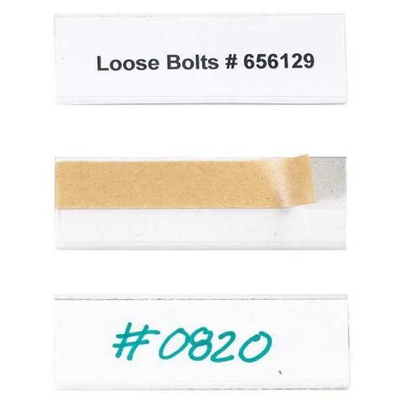 Open-Edge Open-Edge Plastic Label Holder, 1" x 3", Clear, PK50 LH102