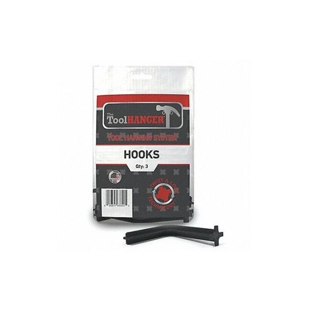 Toolhanger Hook Hanger,Black,10 lb. Capacity,PK3 5003