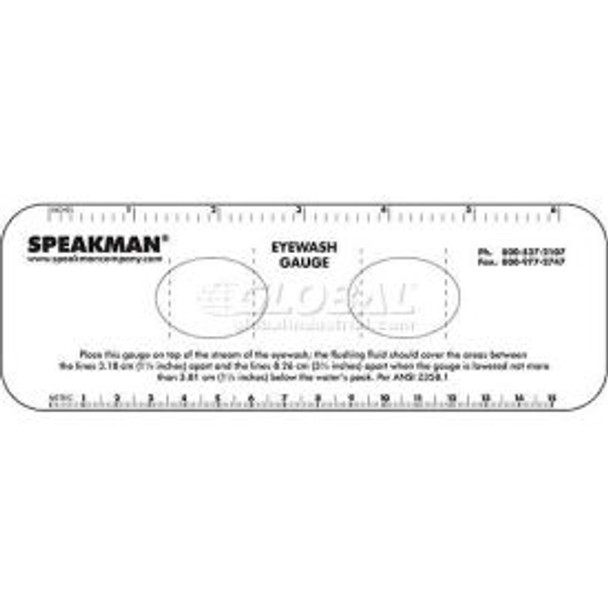 Speakman Plastic Eyewash Gauge SE-952 Clear