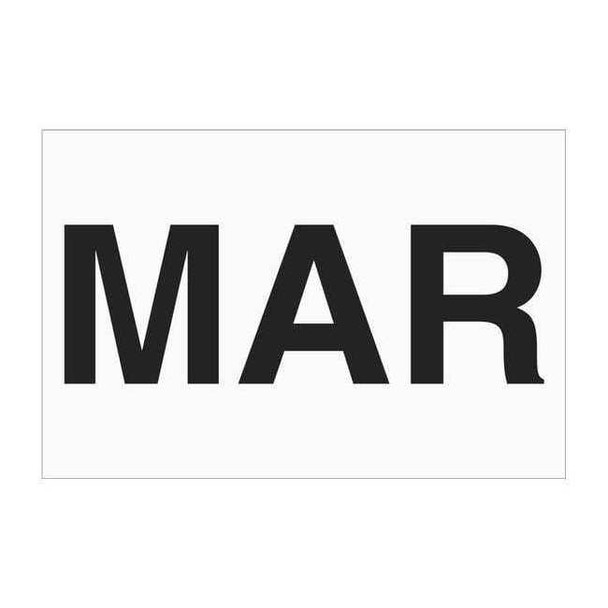 Tape Logic Months of the Year Labels, "MAR", 2" x 3", White, 500/Roll DL6741