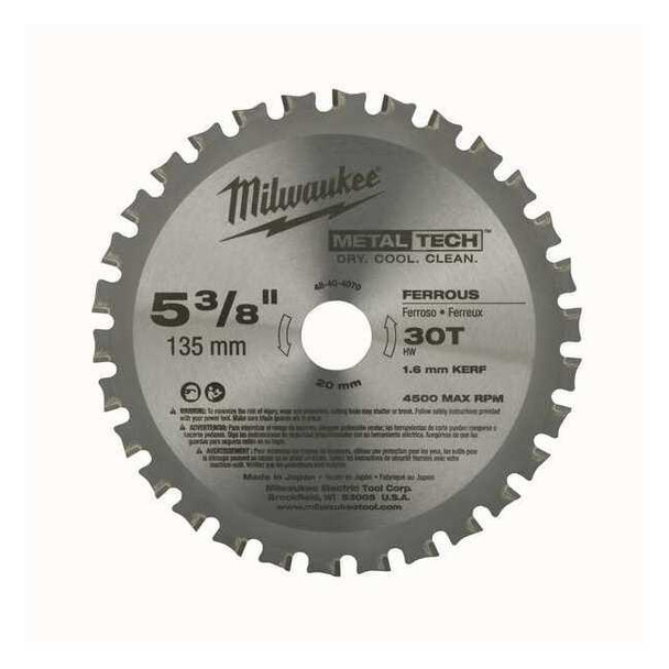 5 3/8 in Metal & Stainless Cutting Circular Saw Blade (25/32 in Arbor)