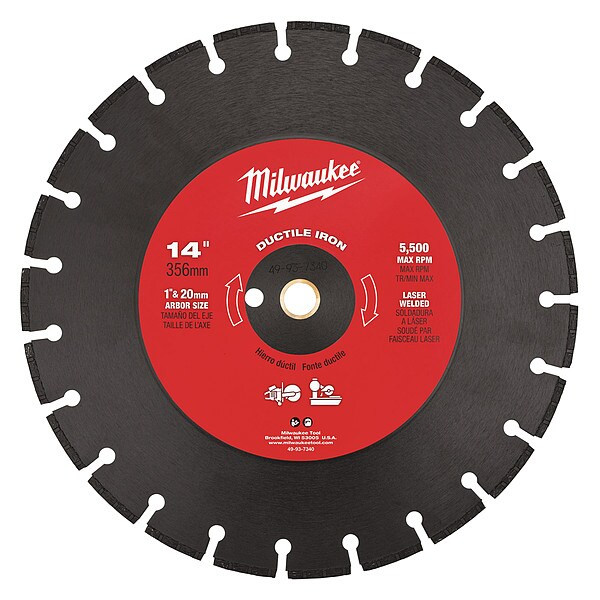 Milwaukee Tool 14 in. Segmented Ductile Iron Cutting Blade 49-93-7340