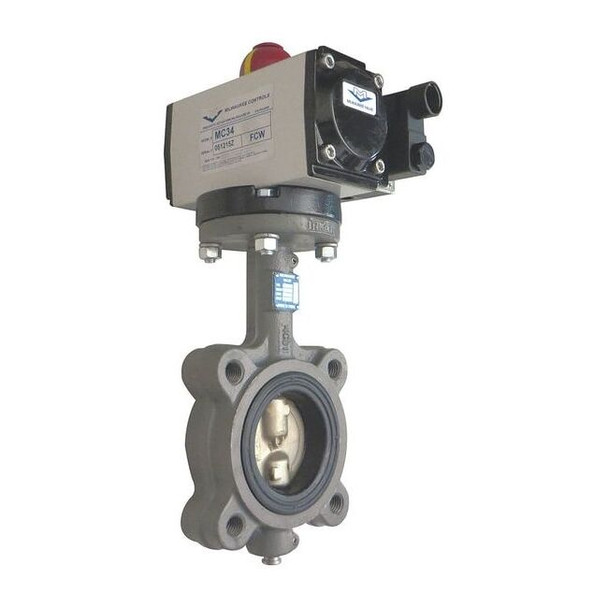 Milwaukee Valve Butterfly Valve,Dbl Acting,Cast Iron,3In CLA23E