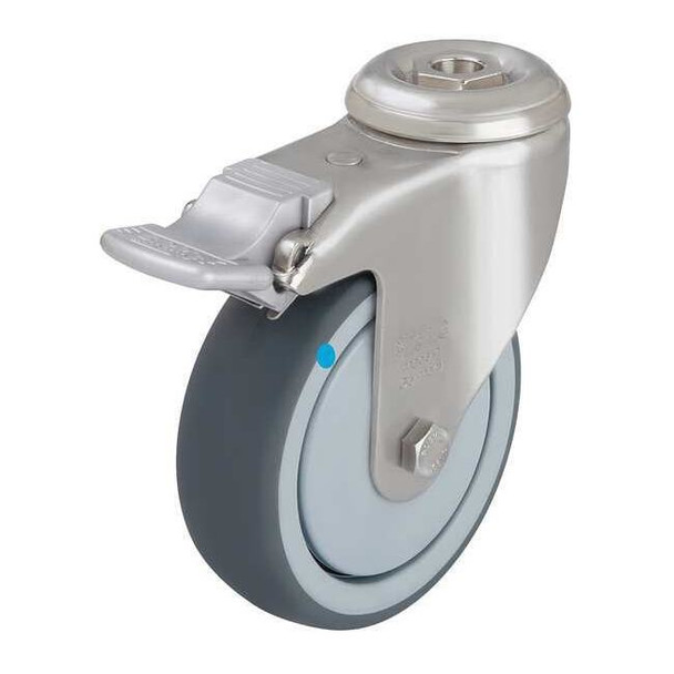 Kingpin Swivel Caster,Thrm Rubber,3-1/8 in,220 lb