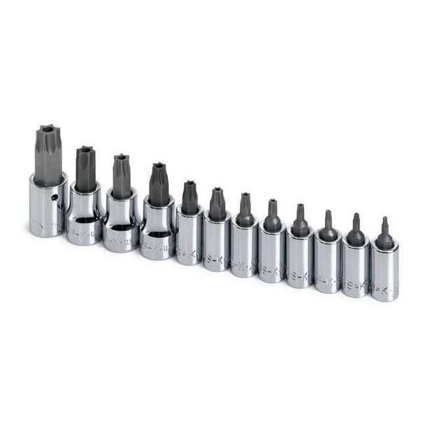 Sk Professional Tools 1/4", 3/8" Drive Socket Set, Torx, 12 pcs 19768