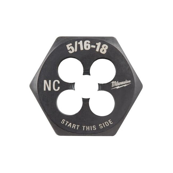 Milwaukee Tool Hex Threading Die, 5/16"-18, UNC 49-57-5342
