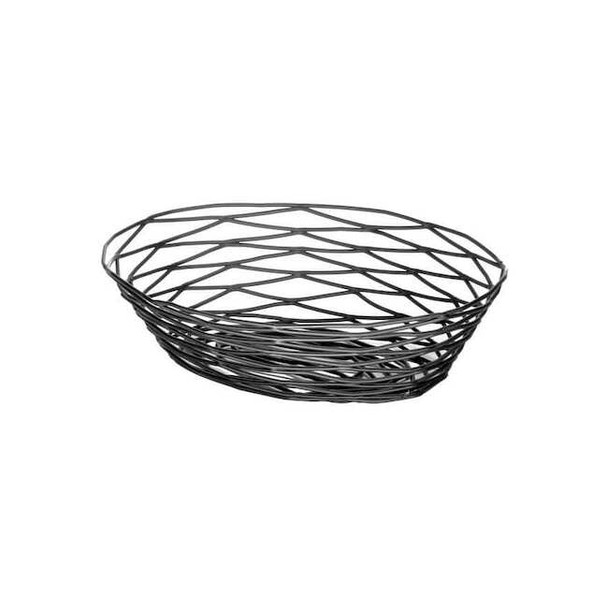 Tablecraft Artisian Basket, Oval, Black Metal,PK6 BK17409