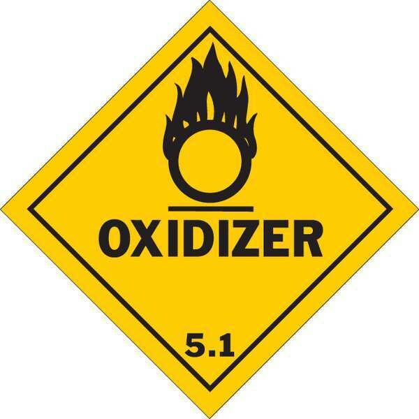 Brady Hazardous Warning Label,4inHx4inW,Vinyl, 121071 121071