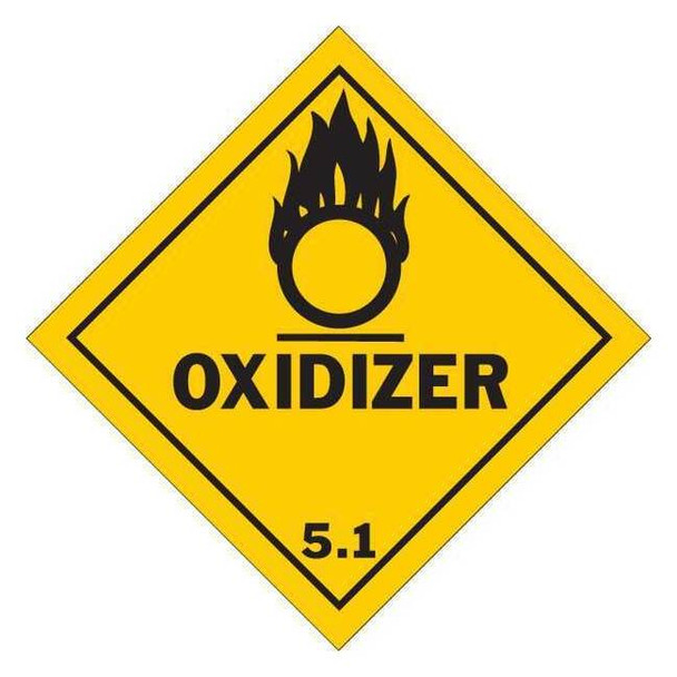 Brady Hazardous Warning Label,4inHx4inW,Vinyl, 121071 121071