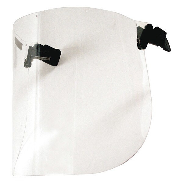 3m Face Shield, Clear Visor, 8 1/4 in Height, Click and Go Suspension V2C-10P
