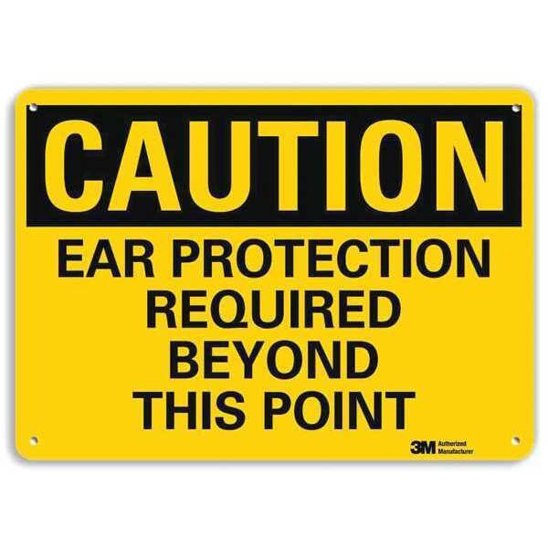 Safety Sign, 10 in Height, 14 in Width, Aluminum, Horizontal Rectangle, English