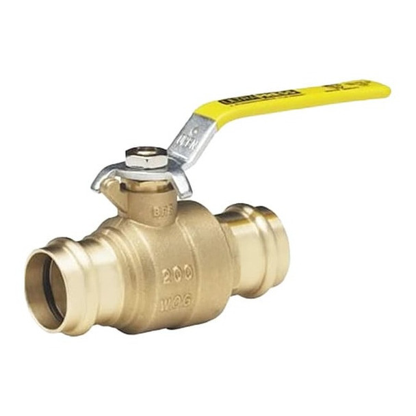 Milwaukee Valve 2-1/2" Press Brass Ball Valve Inline BA-480B - 212