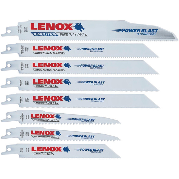 Lenox 8-Piece Reciprocating Saw Blade Set 1498110RKPE