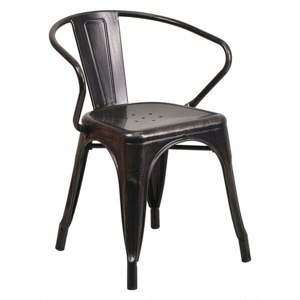 Contemporary Chair, 21-1/2 in W 19" L 27-3/4" H, Integrated