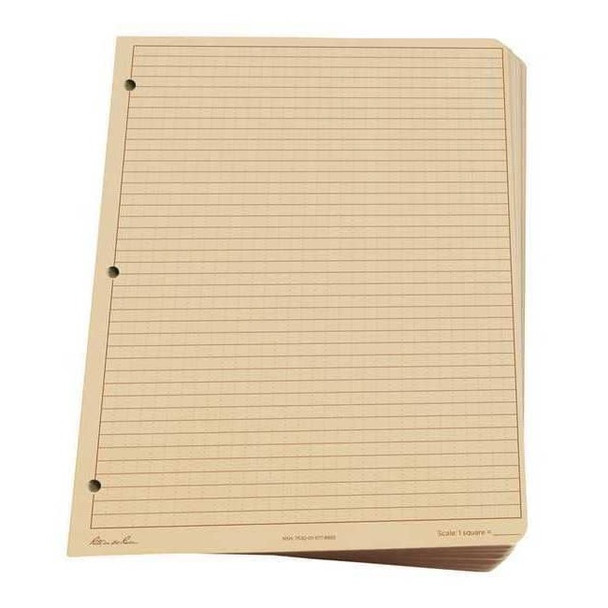 Rite in the Rain Loose Leaf Paper, All Weather,Brown,PK100 982T-MX