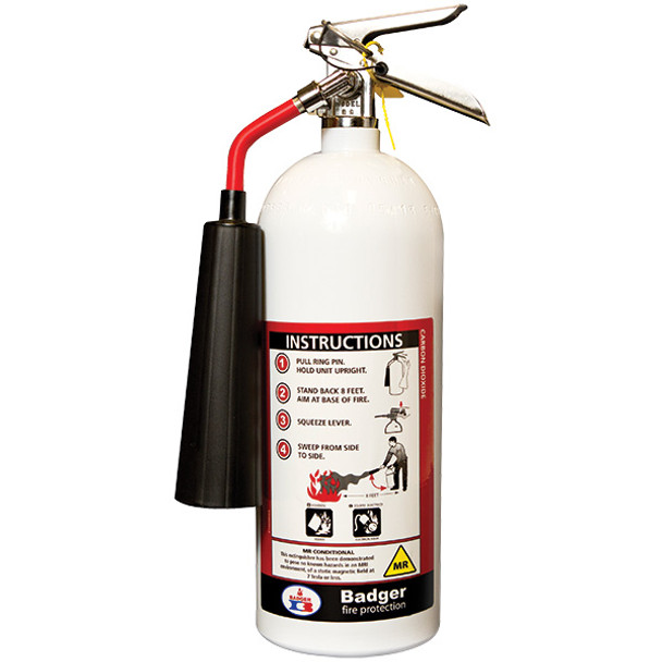 Badger™ 5 lb CO2 Fire Extinguisher w/ Non-Magnetic Bracket