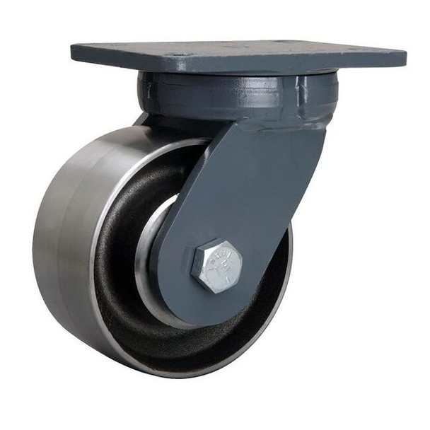 Hamilton Kingpinless Plate Caster,Swivel,Steel,6 in,6000 lb. S-SEC-63FSB