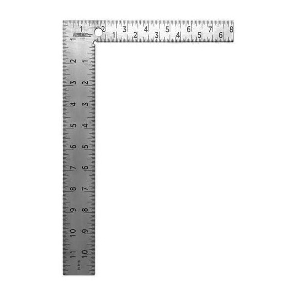 Johnson Level & Tool Framing Square,12x1-1/2 in,1/8,1/16 Grad CS10