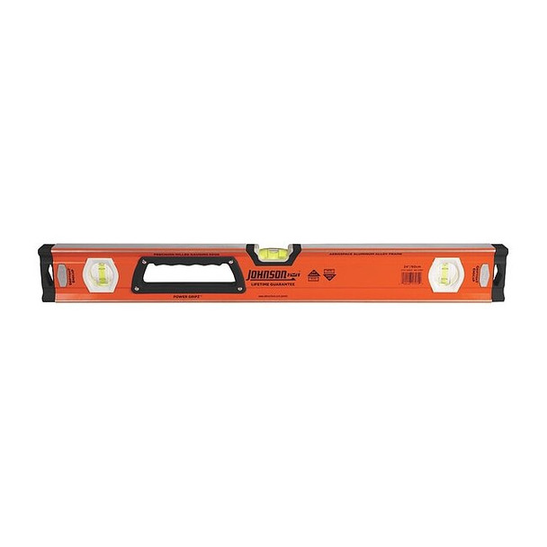Johnson Level & Tool Box Level,Aluminum,24 in. L,Yellow 1717-2400