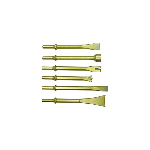 6pc Heavy Duty THOR Air Hammer, Chisel & Cutter Bit Set .401 Shank 401K6