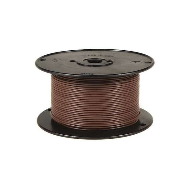 Primary Wire, GPT, 14 AWG, 1C C, Brown, PVC, Stranded, 60V, 500 ft.