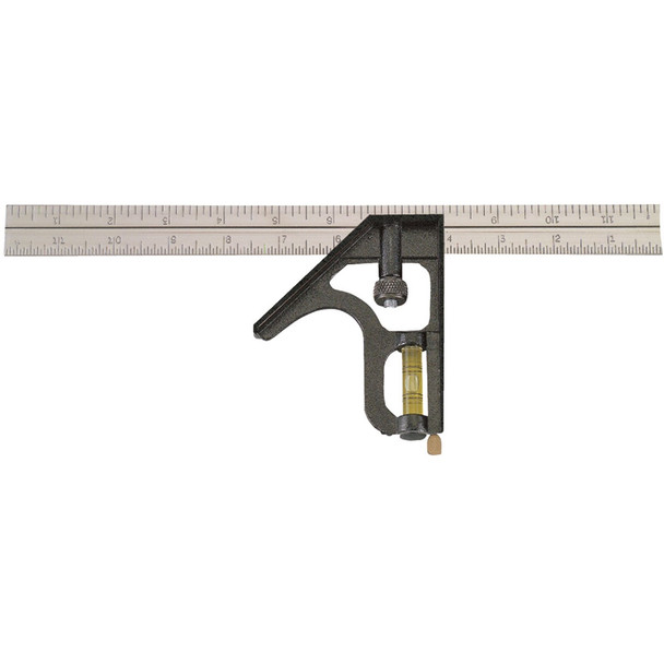 Johnson Level 12 In. English Professional Combination Square 400
