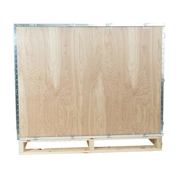47 3/16 in x 44 3/16 in x 29 1/2 in Shipping Crate, Brown, Steel, Plywood