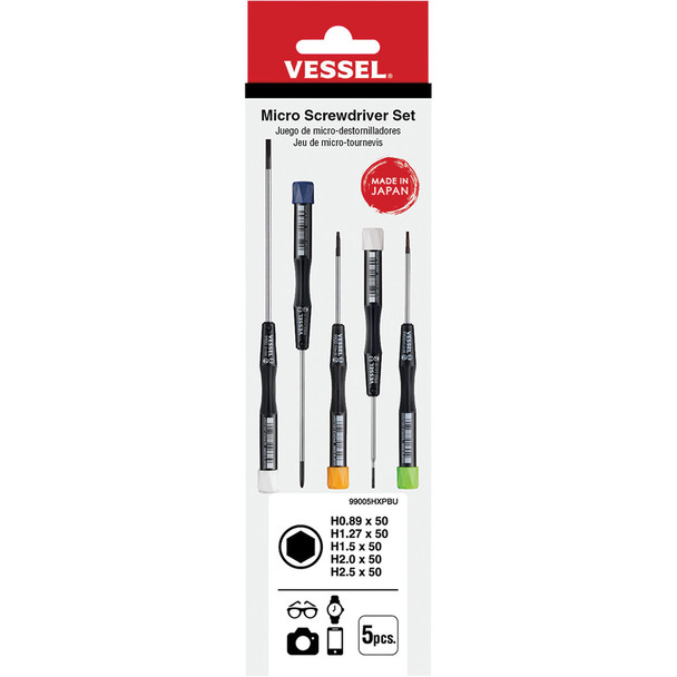 Micro Screwdrivers Set (Hex 5pcs) 99005HXPBU
