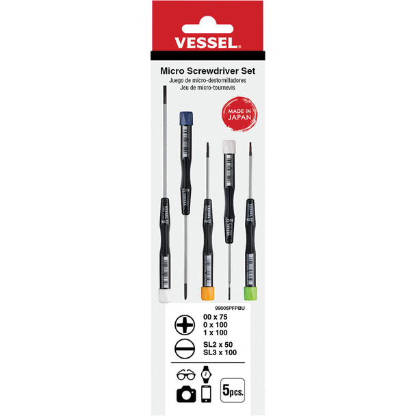 Micro Screwdrivers Set (PH 3pcs, SL 2pcs) 99005PFPBU