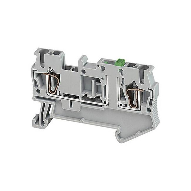 Terminal Block, Blade Disconnect, 1 Pole, 16 A, 600 V AC, 12 AWG, Gray