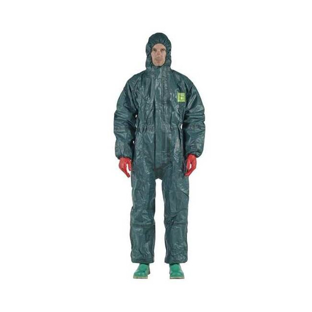 Ansell Chem Res Hooded Coverall, Sock, Tpd, XL, PK6 GR40-T-92-122-05