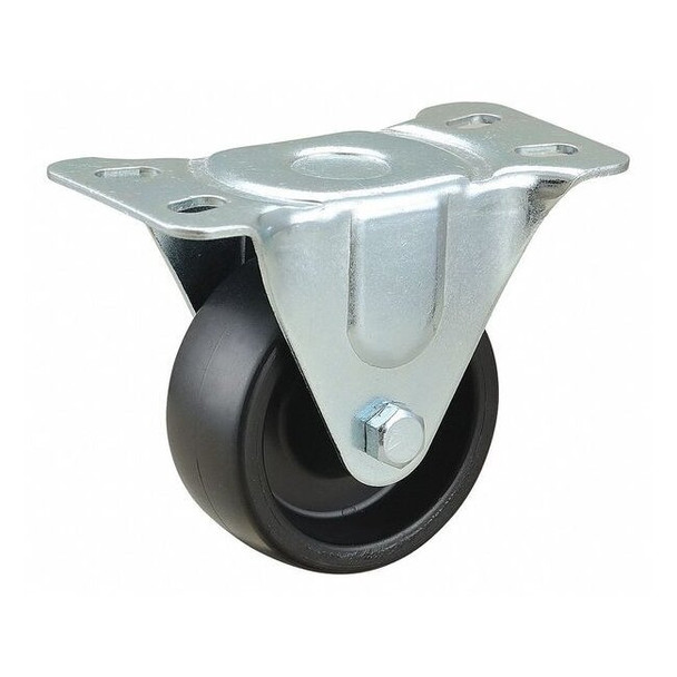 Manufacturer Varies NSF-Listed Plate Caster,3" Wheel Dia.,210 lb.,Black 435X84