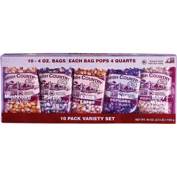 Amish Country Popcorn 10 Count 4 Oz. Variety Pack 51305 W VP