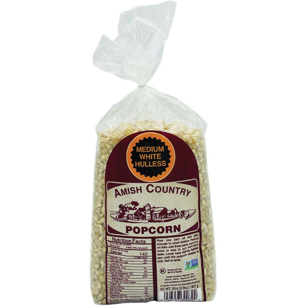 Amish Country Popcorn 2 Lb. Med. White Popcorn 30032 W MW 8/2