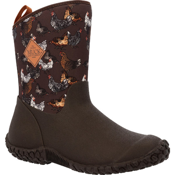 The Muck Boot Company Muckster II Women's Brown Chicken Print Mid Boot, Size 9