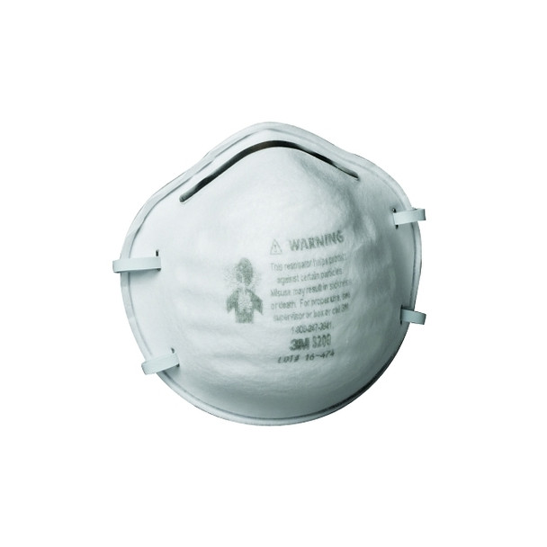 N95 Particulate Respirator, Half Facepiece, Two Fixed Straps, Non-Oil Particles, White