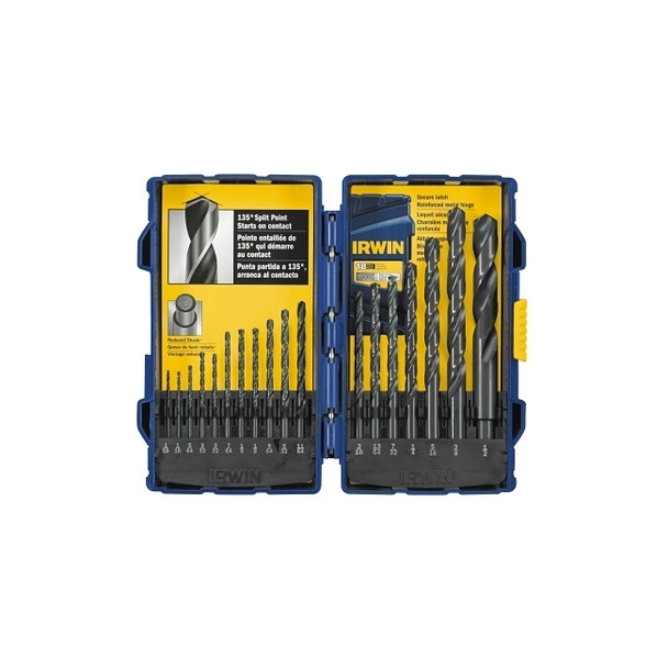 18-pc Black Oxide Sets, 1/16 in - 1/2 in Cut Dia.