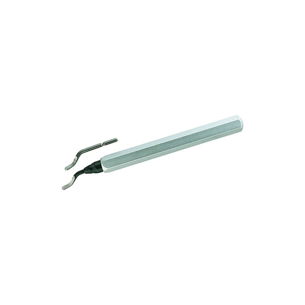 Swivel Head Deburring Tool, Metal Handle, 5-1/8 in L