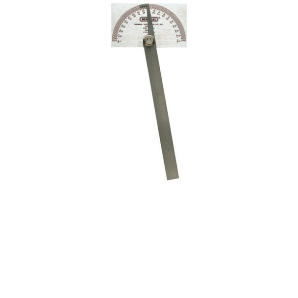 Stainless Steel Protractor, 6 in, Square Head