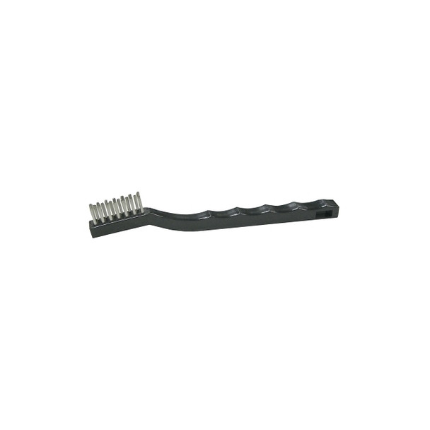 Small Hand Scratch Brushes, 7 1/2 in, Stainless Steel Wire, Plastic Handle Pack of 36