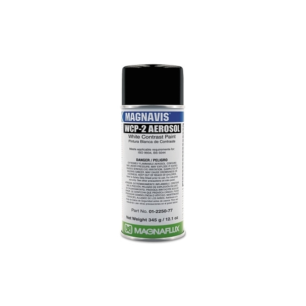 Magnavis WCP-2 Contrast Paint, 16 oz, Aerosol Can, White Pack of 12