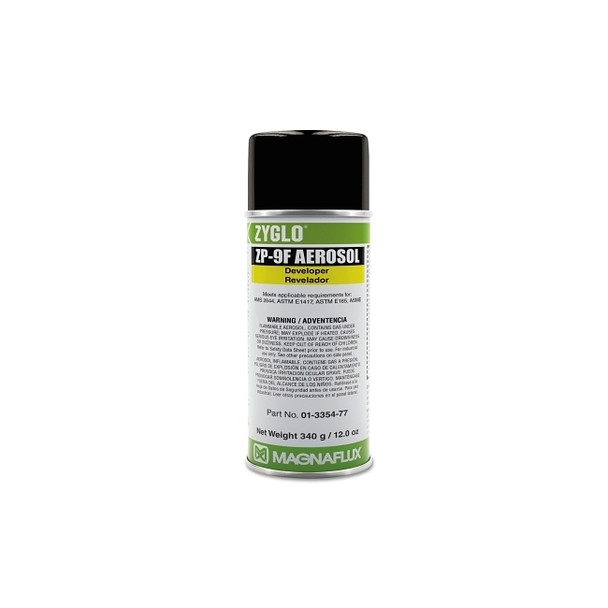 Zyglo® ZP-9F Developer, Liquid Penetrant, Aerosol Can, 16 oz Pack of 12